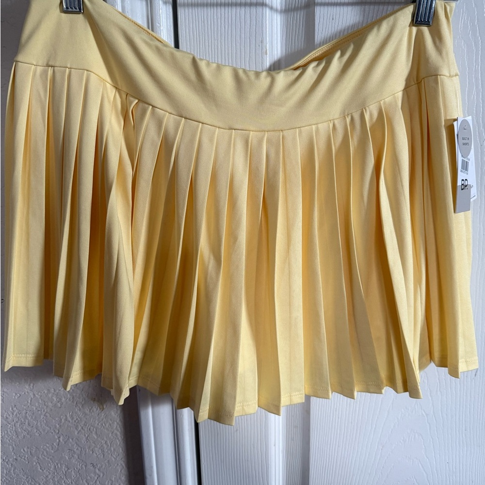 Nordstrom bp yellow Pleated Skort M - Picture 2 of 6